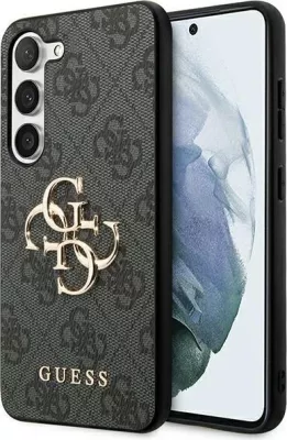 Mbështjellës Guess 4G Big Metal Logo për Samsung Galaxy A55, i zi