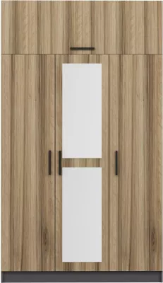 Dollap rrobash Skye Decor, 3 kapakë, dore, 135x235x52cm