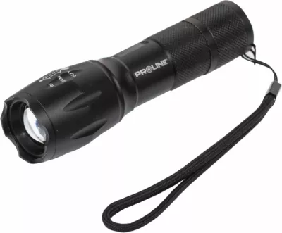Llambë dore LED PROLINE 51044, ZOOM, 300 lm, 3xAAA, 5 moda, e zezë