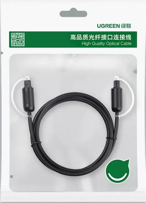 Kabllo optike Toslink UGREEN 70893 3 m e zezë, polybag thumbnail 2