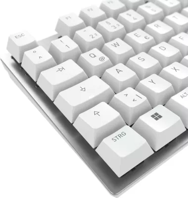 Tastierë mekanike Cherry KC 200 MX, Full-size, Wired, USB, QWERTZ, Argjendtë, Bardhë