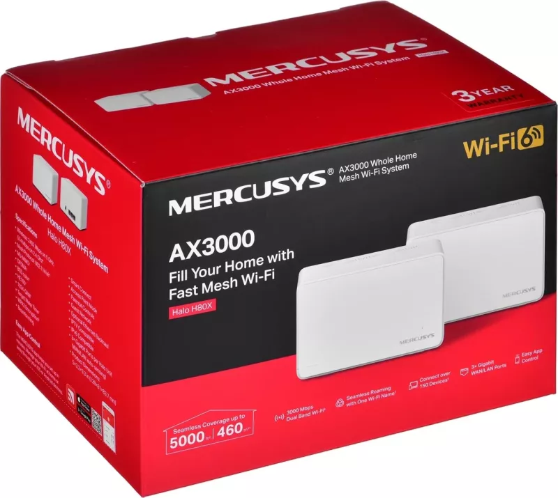 Sistemi i Wi-Fi Mesh për të gjithë shtëpinë Mercusys AX3000