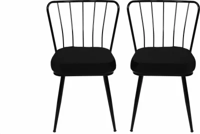 Set karrigesh moderne (2 copë), ngjyrë e zezë, Skye Decor, Yıldız 943 V2