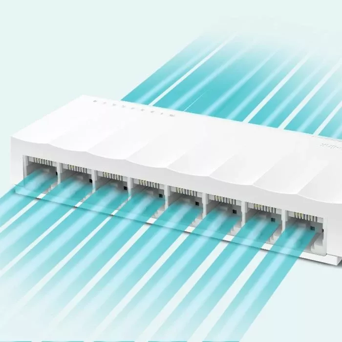 Switch TP-LINK LS1008, 8-port 10/100Mbps, i bardhë thumbnail 5
