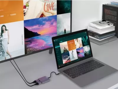 Stacion dokimi USB-C SANDBERG 136-44, 2x HDMI, USB-A, USB-C PD 100W, 4K/30Hz, alumin i zi/gry