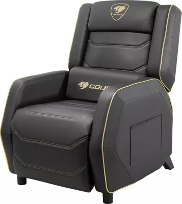 Sofë gaming COUGAR Ranger S Royal, PVC leather, 95-160°, max 160 kg, e zezë/artë