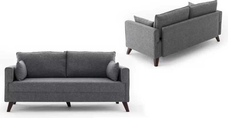 Divan dy ulëse, Atelier del Sofa, Bella, ngjyrë gri