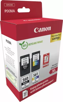 Kartrix boje Canon PG-560XL/CL-561XL Photo Value Pack 3712C008, XL, set 2 copë, CMYK
