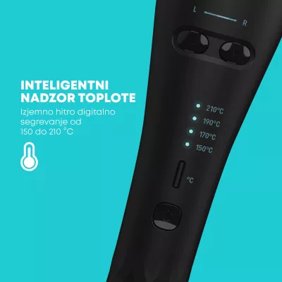 Makinë kaçurrela automatike Revamp Progloss Hollywood Curl CL-2000, 25mm, 150-210°C, me rrotullim majtas/djathtas, e zezë, me mbështetëse silikoni