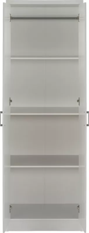 Dollap BAILEY FH337.05 2-dyer 3 rafte melamine, ngjyrë e bardhë, 60x43x181 cm