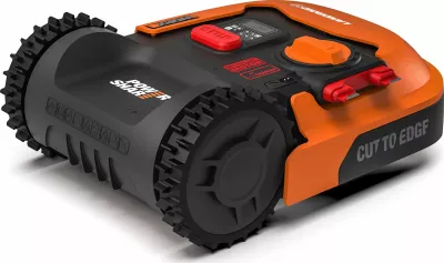Robot kositës bari Worx Landroid M700 WR142E, 20V 4Ah, deri 700 m², Wi‑Fi, portokalli/zezë