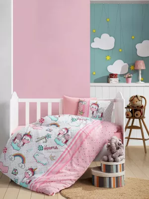 Set mbulesash për krevat fëmijësh Ranforce L'essentiel, Unicorn v2, rozë