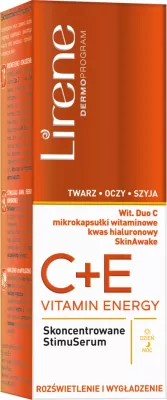 Serum për fytyrë Lirene C+E Vitamin Energy Concentrated Stimulating për femra 30ml