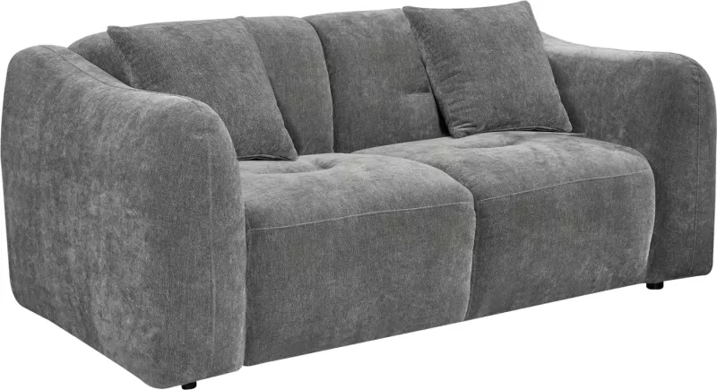 Divan dy vendësh JUNOA, material gri, 172x89x74cm