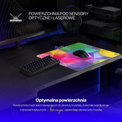 Mauspad Endorfy Crystal Spectrum L, për lojtarë, ngjyrë miks