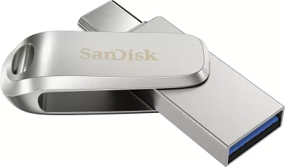 USB SanDisk Ultra Dual Drive Luxe, 128 GB, USB Type-A / USB Type-C, 3.2 Gen 1, Çelik