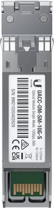 Modul transceiver fibër optike Ubiquiti UACC-OM-SM-10G-S-2, 10000 Mbit/s, LC, 10000 m, çelik inox