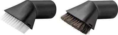Set furçash për fshesë me korrent, Karcher 2.863-221.0, 2 copë me fije të forta dhe të buta, kompatibile me fshesat multi-purpose Karcher, e zezë