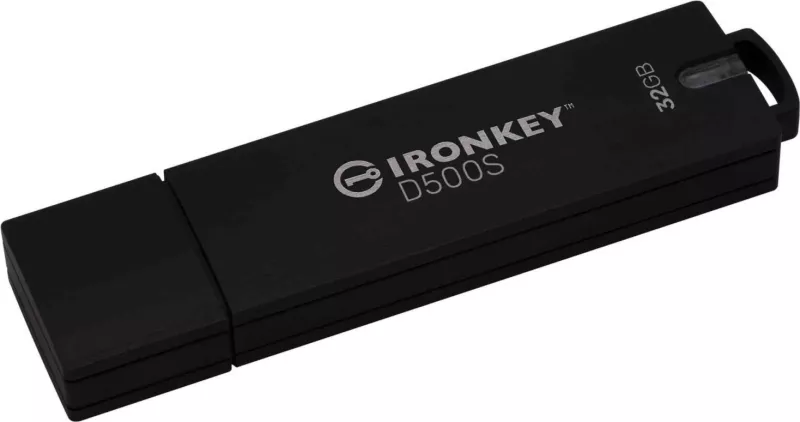 USB Kingston IronKey D500S 32GB, FIPS 140-3 Level 3, 256bit, e zezë