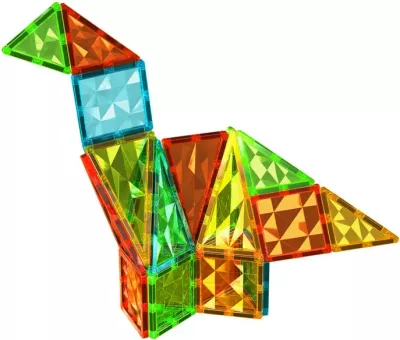 Set pllaka magnetike Geomag Gems Rocket 32, shumëngjyrëshe