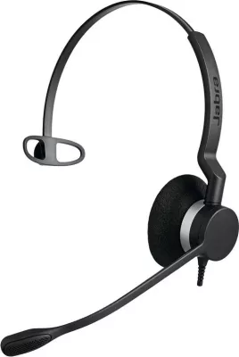 Kufje Jabra BIZ 2300 Mono, USB, UC, me kabllo, për zyrë/qendër thirrjesh, e zezë