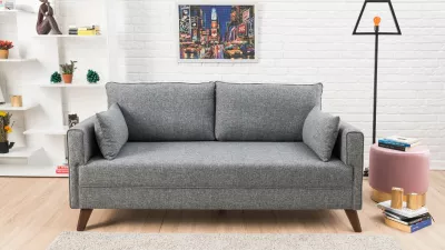 Divan dy ulëse, Atelier del Sofa, Bella, ngjyrë gri