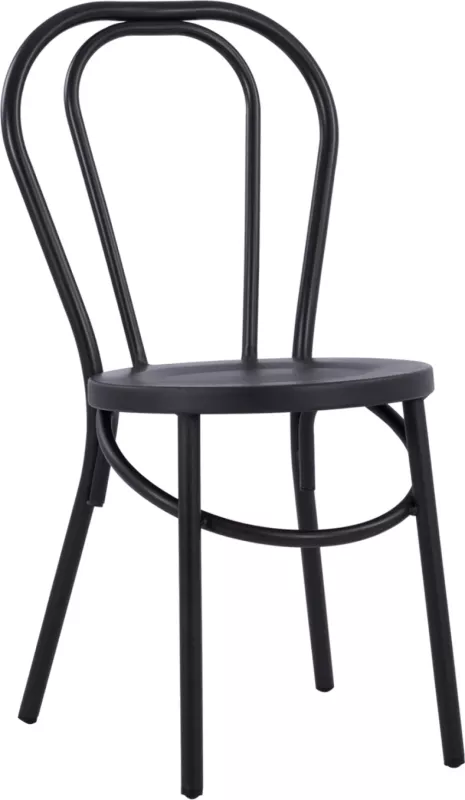 Karrige alumini tip Vjenë, ngjyrë e zezë e ndryshkur, FH5557.01, 42x52x88,5 cm, set prej 6 copë