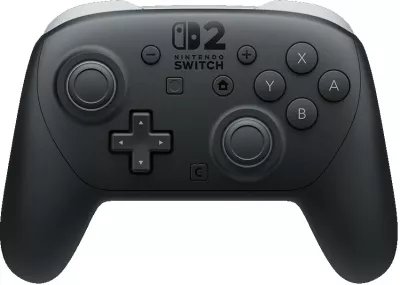 Gamepad Nintendo Switch 2 Pro, wireless, 40 orë bateri, i zi