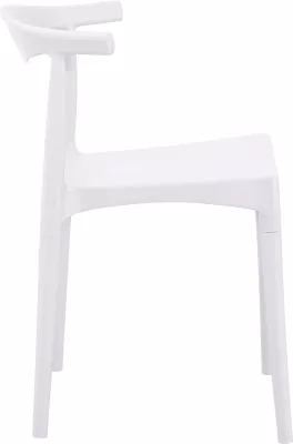 Karrige për jashtë ALOR FH6624.01, polipropilen e bardhë, set prej 4 copë, 47x55x74.5cm