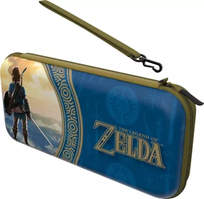 Kasë udhëtimi për Nintendo Switch PDP Deluxe Travel Case The Legend of Zelda, me stand të integrum, për Switch/Lite/OLED, Hyrule Blue