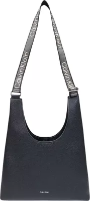 Çantë krahu Calvin Klein WEBBING ADJ STRAP LARGE SHOULDER LV04F3643G, e zezë