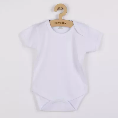 bodi bebe, NEW BABY Classic, 100% pambuk, madhësi 56 (0-3m), e bardhë