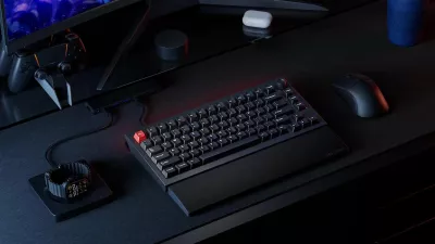 Tastierë gaming magnetike Keychron Lemokey L5 HE (L5W-M1), 75%, US layout, RGB, USB me kabllo 1.8 m, Ultra-Fast Lime Magnetic Switch (green), e zezë