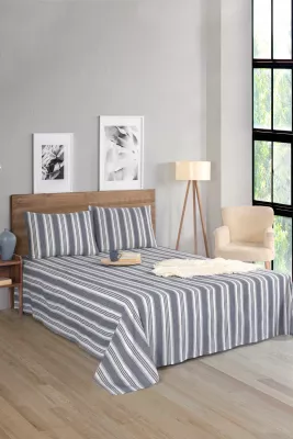Set çarçafësh dopio, ngjyrë antracit, Soft Line