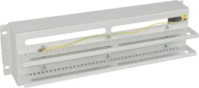Panel shpërndarës LANBERG 3U 19 inch me shinë DIN TS-35, gri