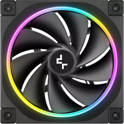 Ventilator kasë Deepcool FL12R-3 IN 1, 12 cm, ARGB, set prej 3 copë, zi