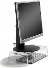 Stendë monitori BakkerElkhuizen Q-riser 90, transparent, për monitor 10-30 inç