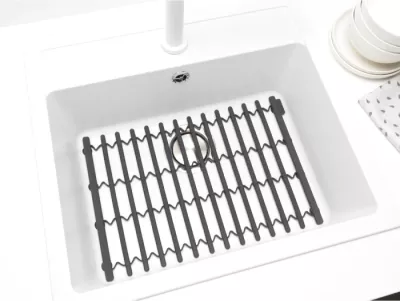 Shtroje silikoni për lavaman Brabantia 302589, 30x30 cm (shtrihet 30-45 cm), gri e errët