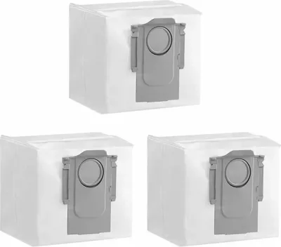 Qese pluhuri Roborock S8 Pro Ultra / S8+ / S7 MaxV Ultra / Q5 Pro+ / Q7 Max+ / Q8 Max+ / Q7 BF+ / Q10 VF+, set 3 copë, bardhë/gri