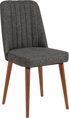 Set tavoline me karrige për ngrënie, zgjatues, 4 pjesë, Skye Decor Vina 1053, ngjyrë antracit dhe arre
