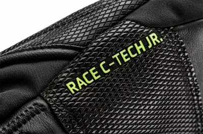 Doreza ski Leki WCR C-Tech 3D Jr. Mitt, madhësia 7, zi-verdhë limon
