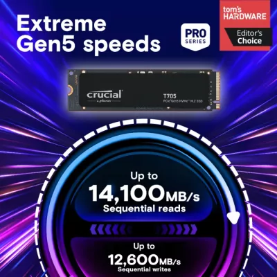 SSD Crucial T705 CT4000T705SSD3 4TB M.2 2280 NVMe PCIe Gen5