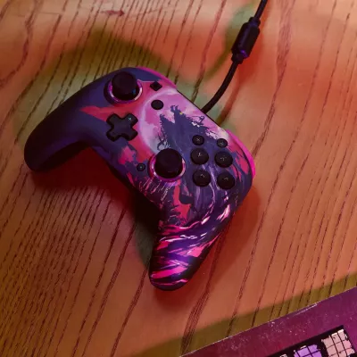 Kontroller me kabllo PDP REMATCH Calamity Ganon, jack 3.5mm, paddle mbrapa, për Nintendo Switch/Switch OLED/Switch 2, zi/rozë