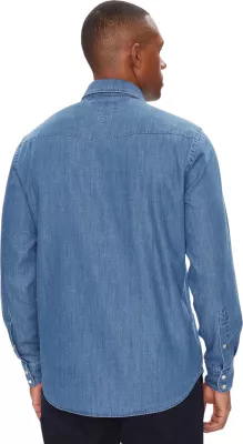 Këmishë për meshkuj Tommy Hilfiger MW0MW39429, blu e çelët denim [Madhësia: XS]