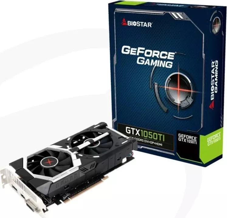 Kartë Grafike Biostar GeForce GTX1050Ti, NVIDIA GeForce GTX 1050 Ti, 4 GB GDDR5, E Zezë