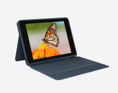 Mbështjellës me tastierë Logitech Rugged Combo 3 për iPad 7/8/9, QWERTY, Nordic, blu