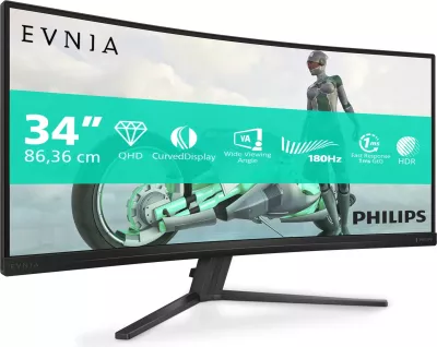 Monitor Philips 34M2C3500L, 34 inç, UltraWide, 3440x1440, Charcoal