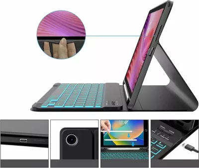 Mbështjellës me tastierë Bluetooth Tech-Protect SC Pen për Lenovo Tab 10.1 TB-311, e zezë