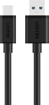 Kabllo USB 3.2 Gen 1 UNITEK Y-C474BK, USB A / C, e zezë