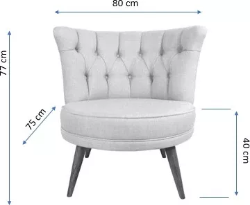 Karrige wing Atelier del Sofa, Richland, ngjyrë kafe e çelët